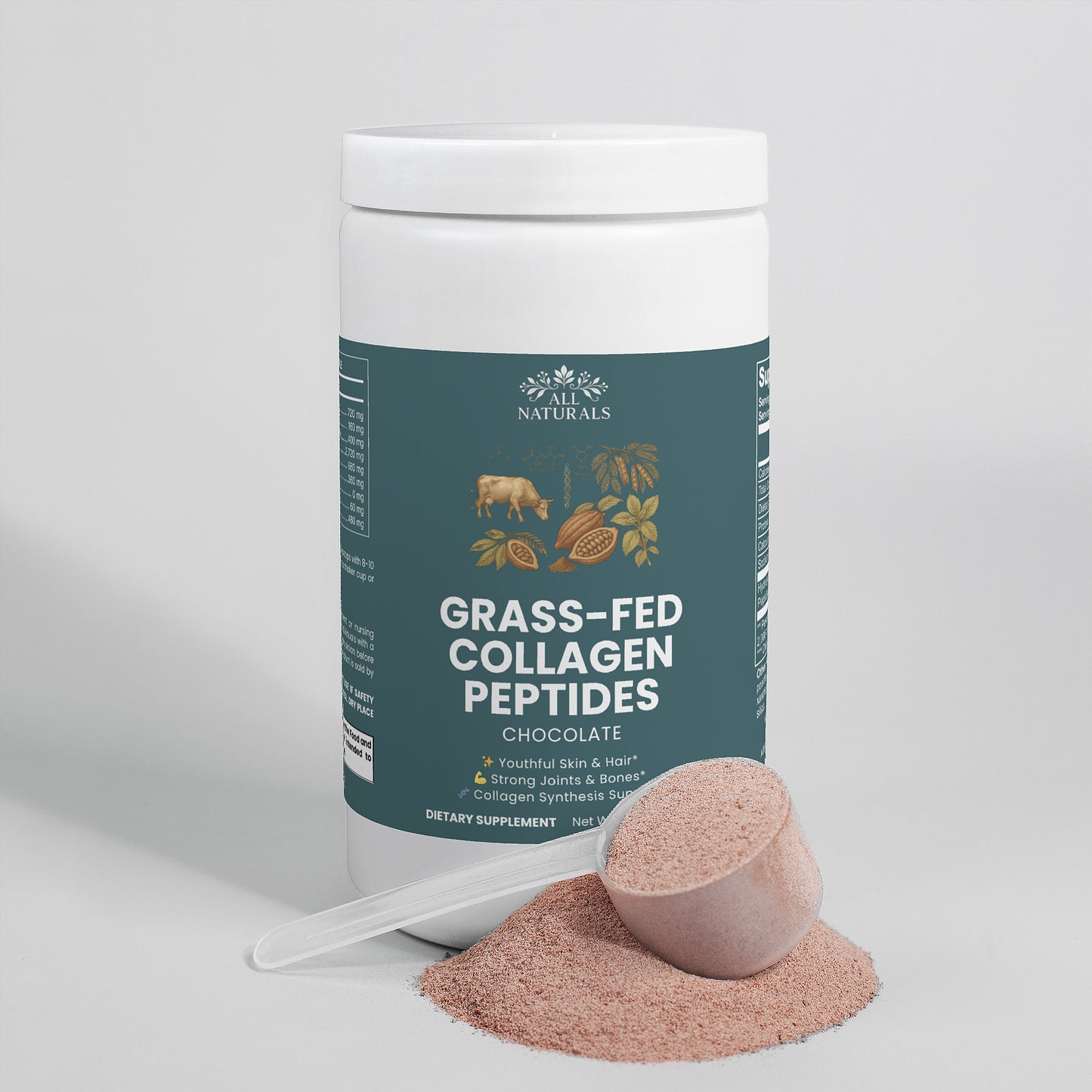 Grass-Fed Collagen Peptides Powder (Chocolate)