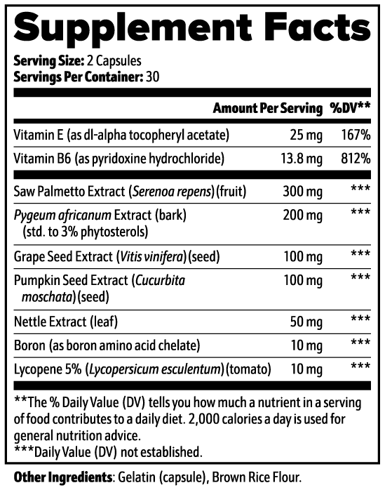 Prostate Support - Men's Health & Urinary Function Formula