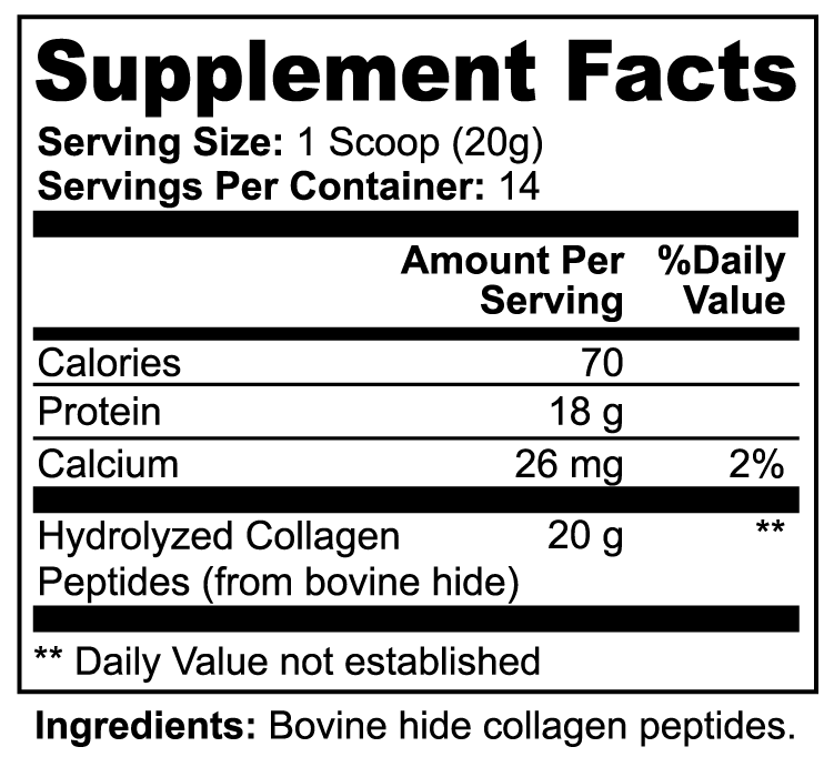 Grass-Fed Hydrolyzed Collagen Peptides - Beauty & Joint Support Powder