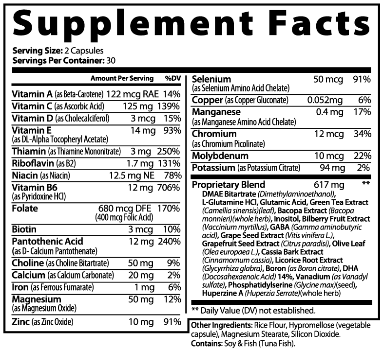 Brain & Focus Formula - Memory, Clarity & Cognitive Performance