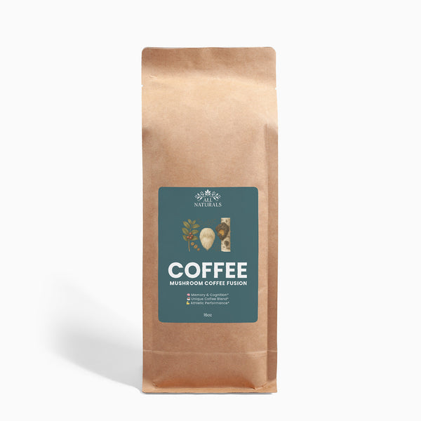 Mushroom Coffee 16oz - Arabica with Lion's Mane & Chaga | Medium Roast