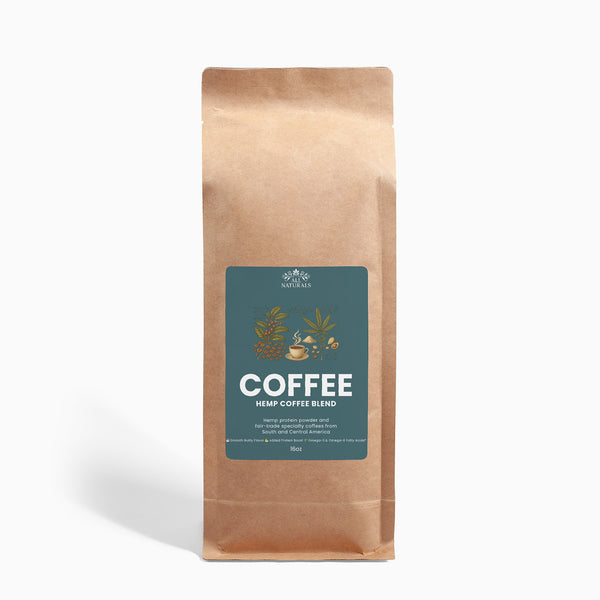 Hemp Coffee 16oz - Medium Roast Arabica with Organic Hemp Seeds