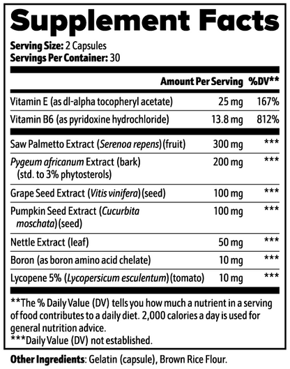 Prostate Support - Men's Health & Urinary Function Formula