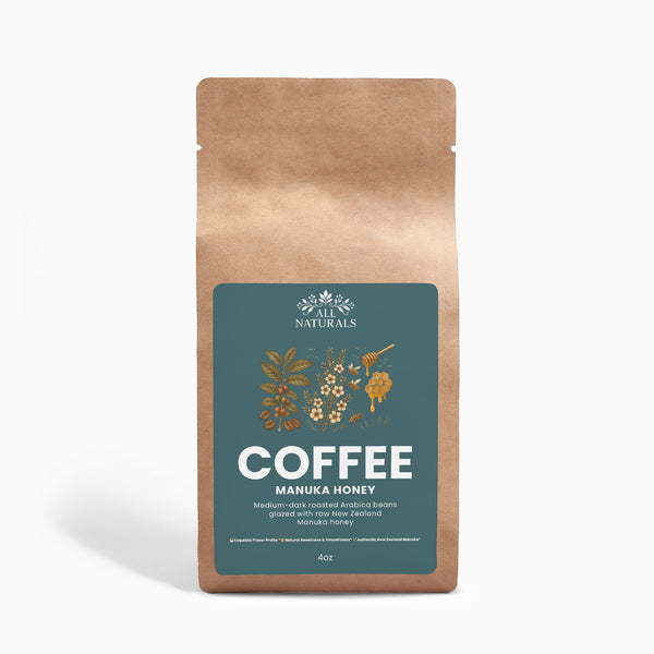 Coffee package with a label on a white background

